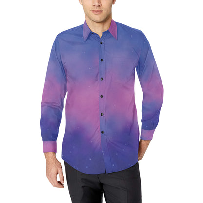 Nebula Pattern Print Design A05 Men's Long Sleeve Shirt
