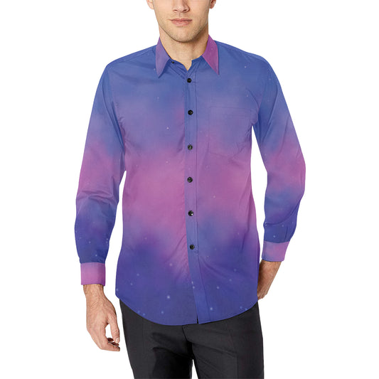 Nebula Pattern Print Design A05 Men's Long Sleeve Shirt