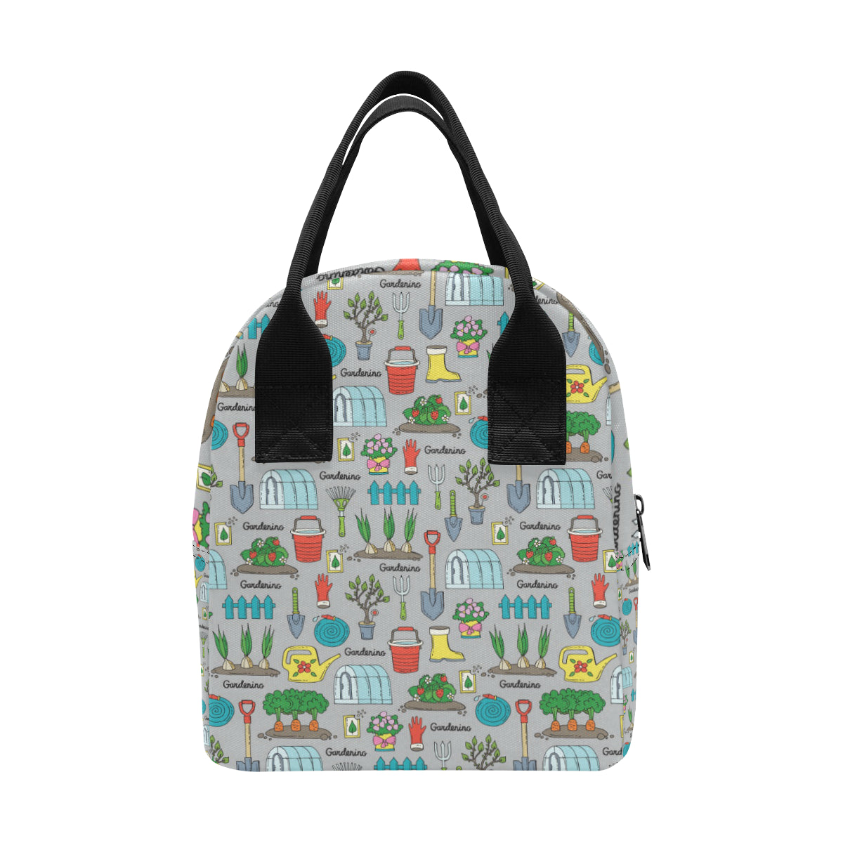 Gardening Pattern Print Design G07 Insulated Lunch Bag