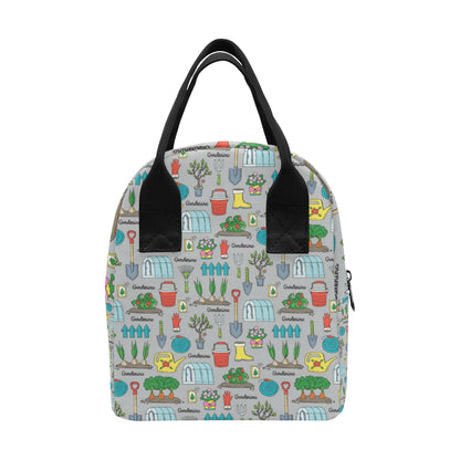 Gardening Pattern Print Design G07 Insulated Lunch Bag