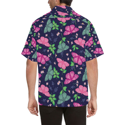 Monarch Butterfly Pattern Print Design 03 Men's Hawaiian Shirt