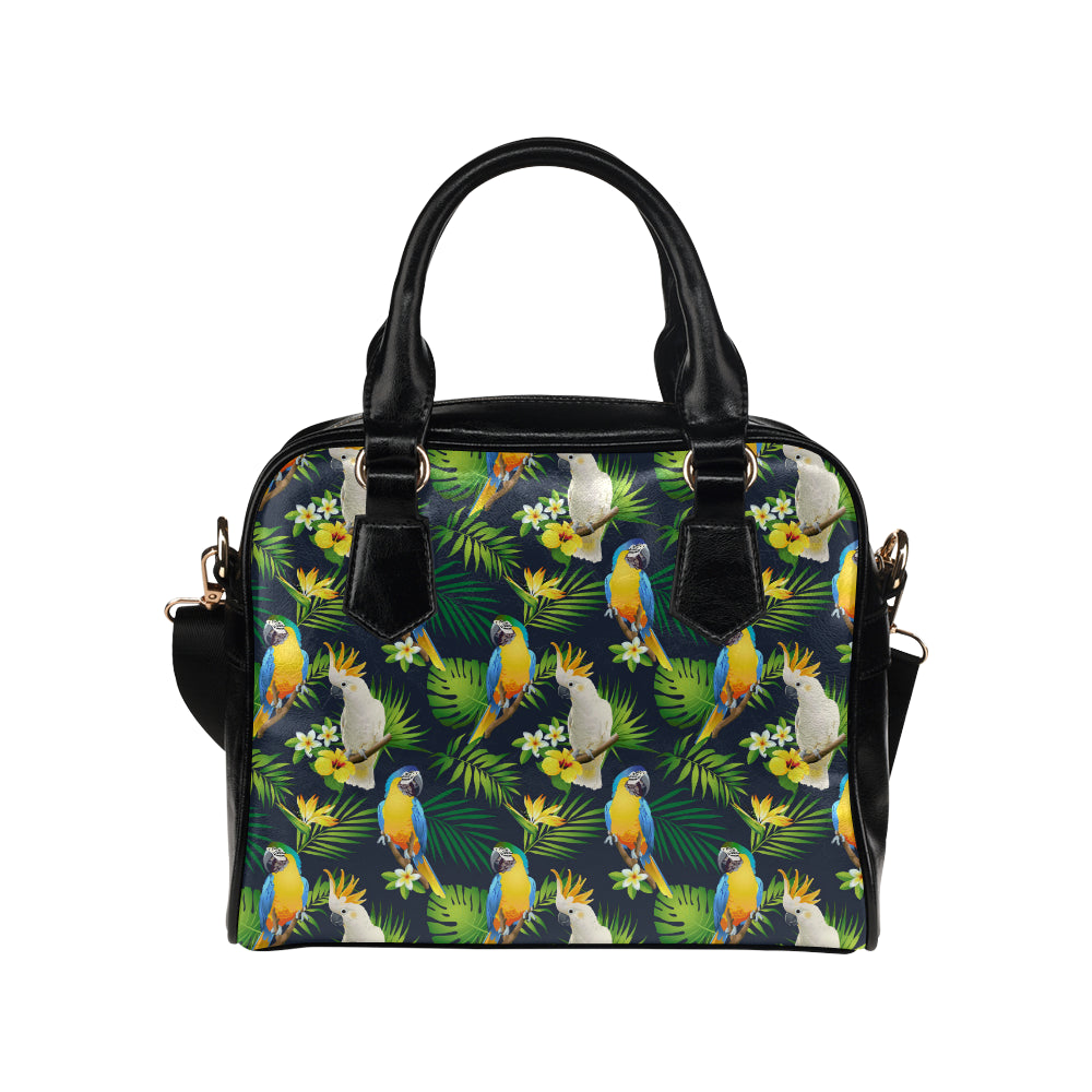 Parrot Pattern Print Design A03 Shoulder Handbag