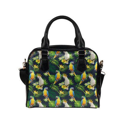 Parrot Pattern Print Design A03 Shoulder Handbag