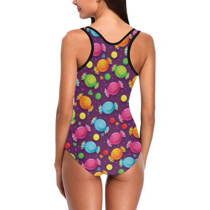 Candy Pattern Print Design CA05 Women Swimsuit