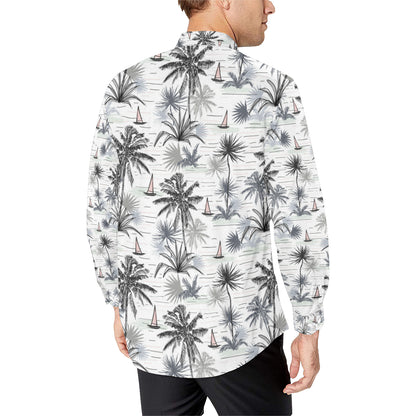 Pacific island Pattern Print Design A04 Men's Long Sleeve Shirt