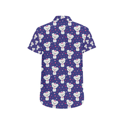 Maltese Pattern Print Design 02 Men's Short Sleeve Button Up Shirt