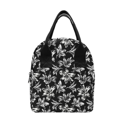 Amaryllis Pattern Print Design AL04 Insulated Lunch Bag