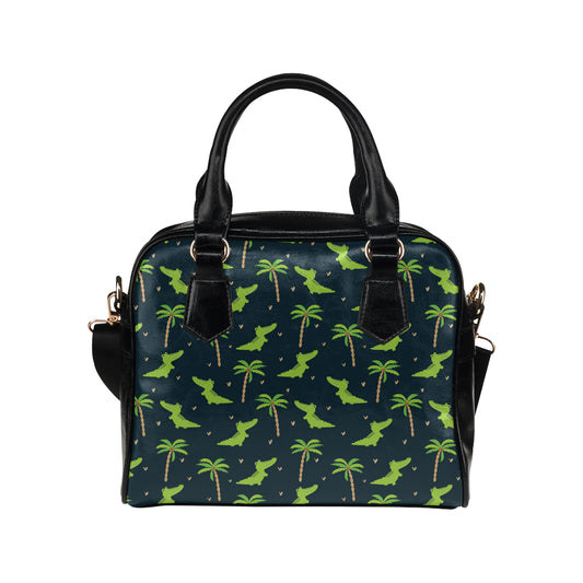 Alligator Pattern Print Design 02 Shoulder Handbag