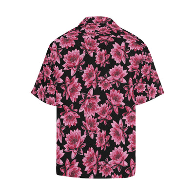 Lotus Pattern Print Design 03 Men's Hawaiian Shirt