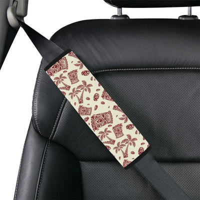 Tiki Tribal Mask Palm Tree Car Seat Belt Cover