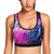 Galaxy Night Purple Space Print Sports Bra