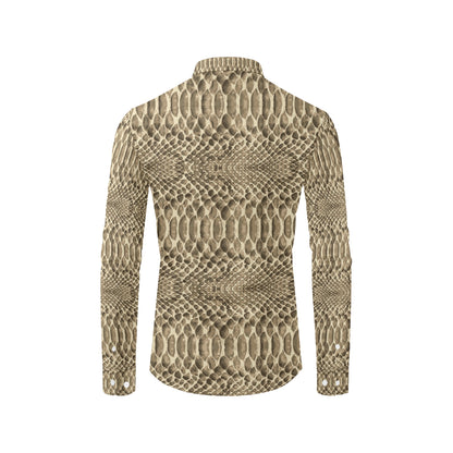 Python Pattern Print Design A02 Men's Long Sleeve Shirt