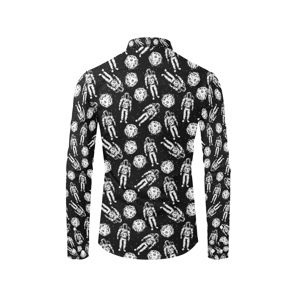 Astronaut Pattern Print Design 03 Men's Long Sleeve Shirt