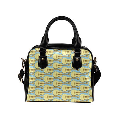 Acoustic Guitar Pattern Print Design 03 Shoulder Handbag