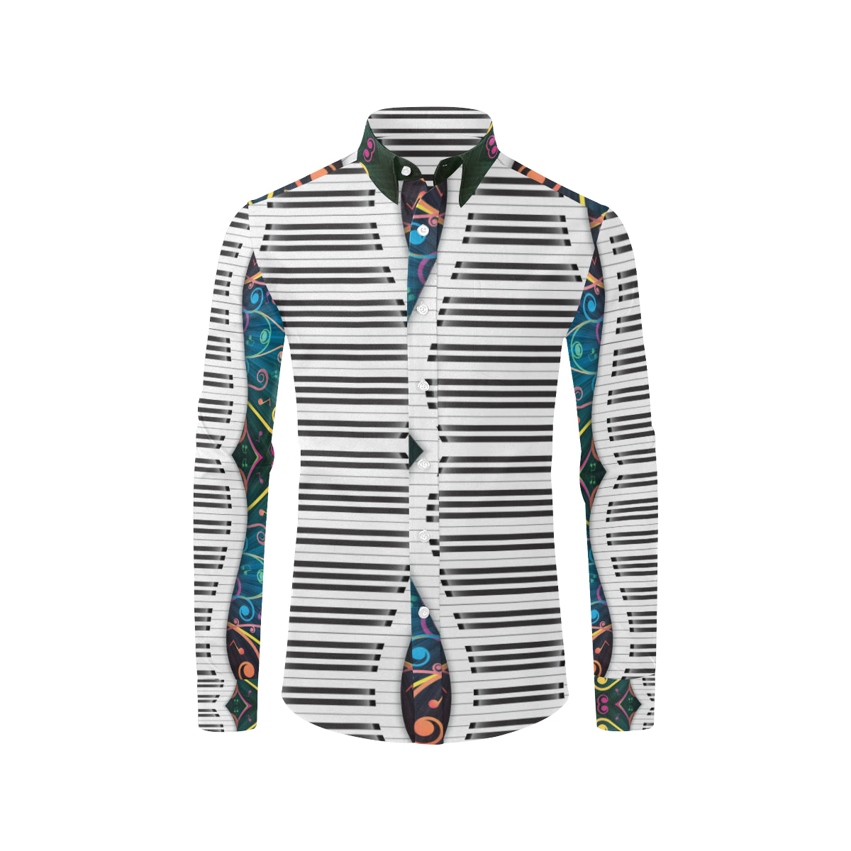 Piano Pattern Print Design 01 Men's Long Sleeve Shirt