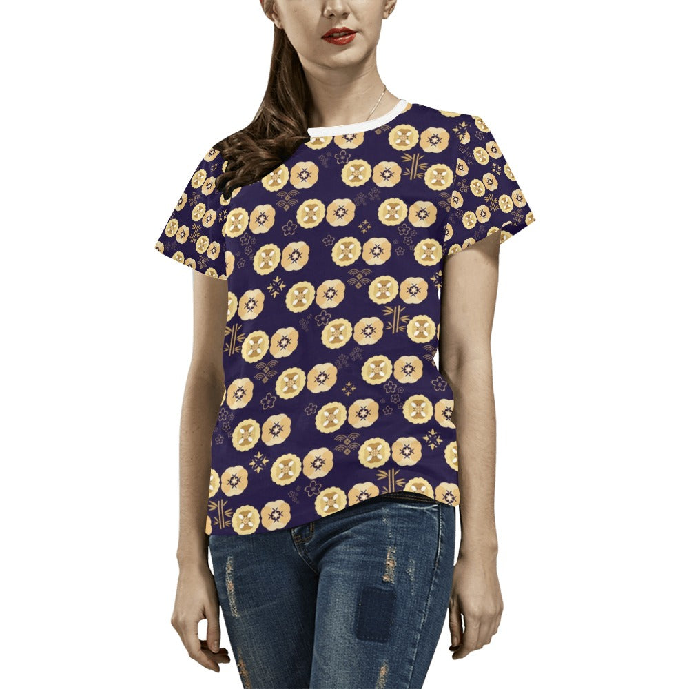 Sakura Print Design LKS303 Women's  T-shirt