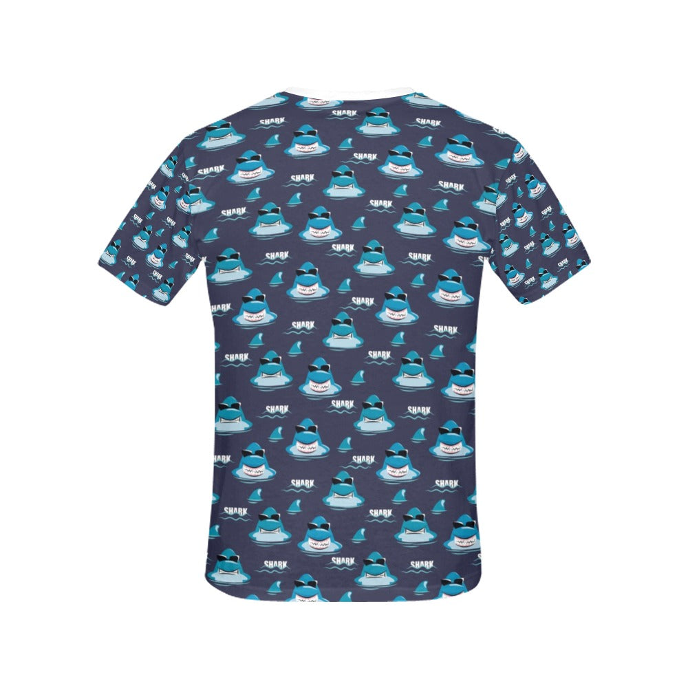 Shark Print Design LKS309 Women's  T-shirt