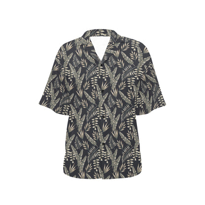 Banana Leaf Pattern Print Design 07 Women's Hawaiian Shirt