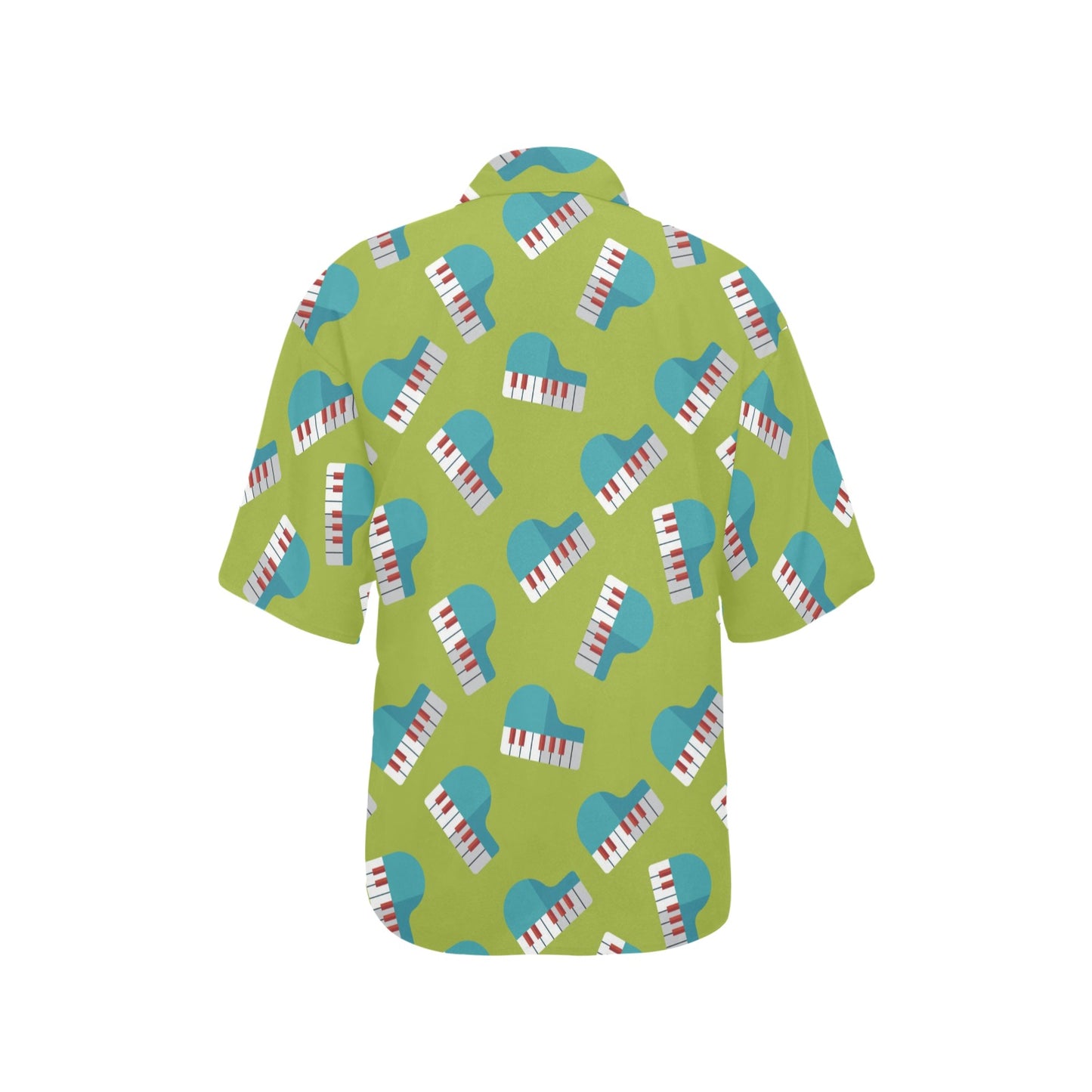 Piano Pattern Print Design 03 Women's Hawaiian Shirt