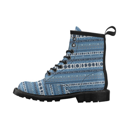 Sun Moon Pattern Print Design LKS306 Women's Boots
