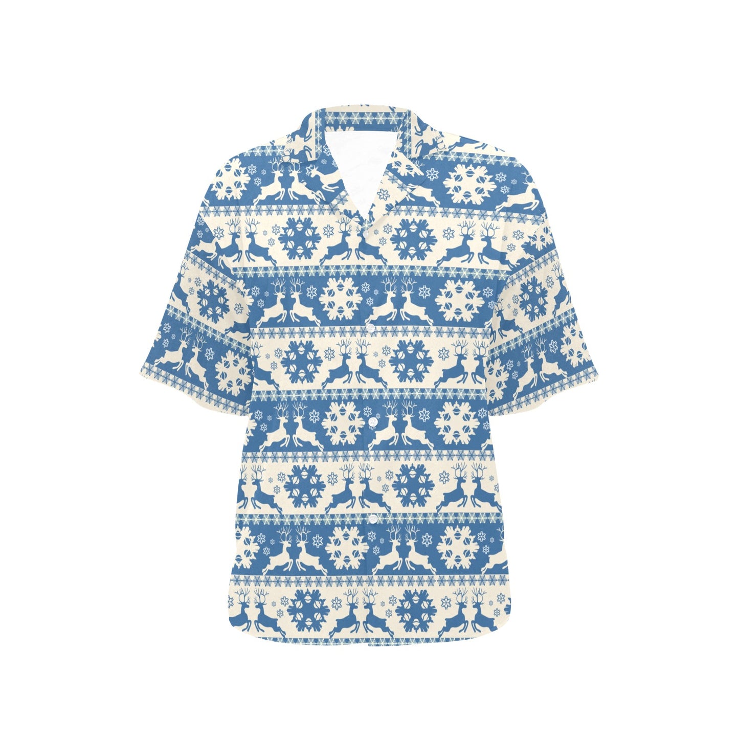 Reindeer Print Design LKS401 Women's Hawaiian Shirt