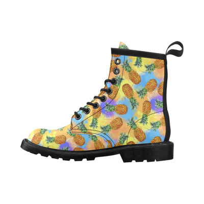Pineapple Pattern Print Design PP09 Women's Boots