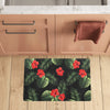 Red Hibiscus Tropical Kitchen Mat