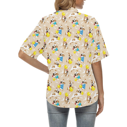 Russell Terriers Cute Print Design LKS304 Women's Hawaiian Shirt