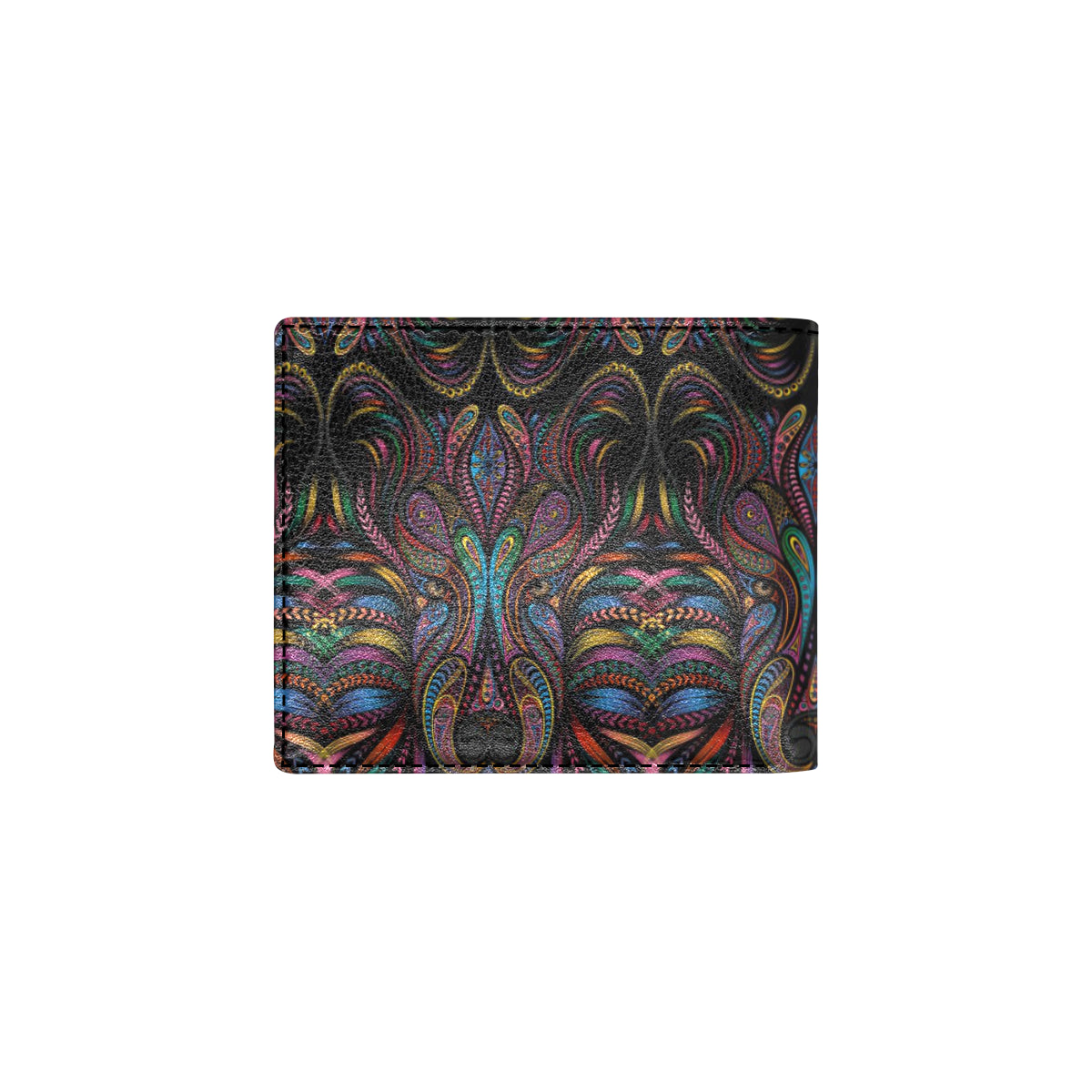 Colorful Art Wolf Men's ID Card Wallet