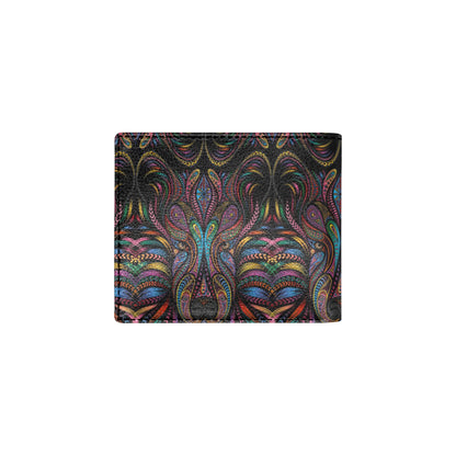 Colorful Art Wolf Men's ID Card Wallet