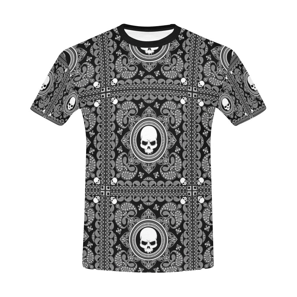 Bandana Skull Print Design LKS303 Men's All Over Print T-shirt