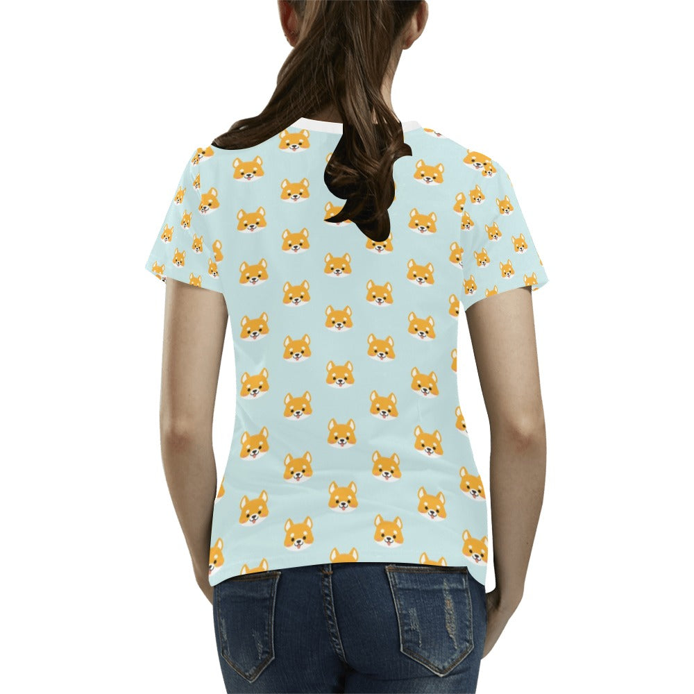 Shiba Inu Print Design LKS301 Women's  T-shirt