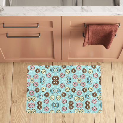 Emoji Donut Print Pattern Kitchen Mat