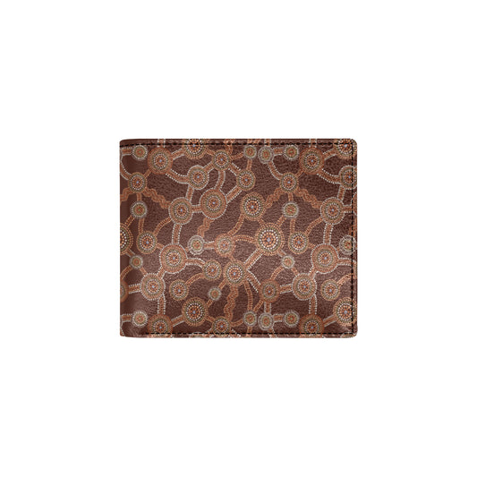 Aboriginal Pattern Print Design 03 Men's ID Card Wallet