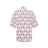 Bull Terrier Pink Print Pattern Women's Hawaiian Shirt