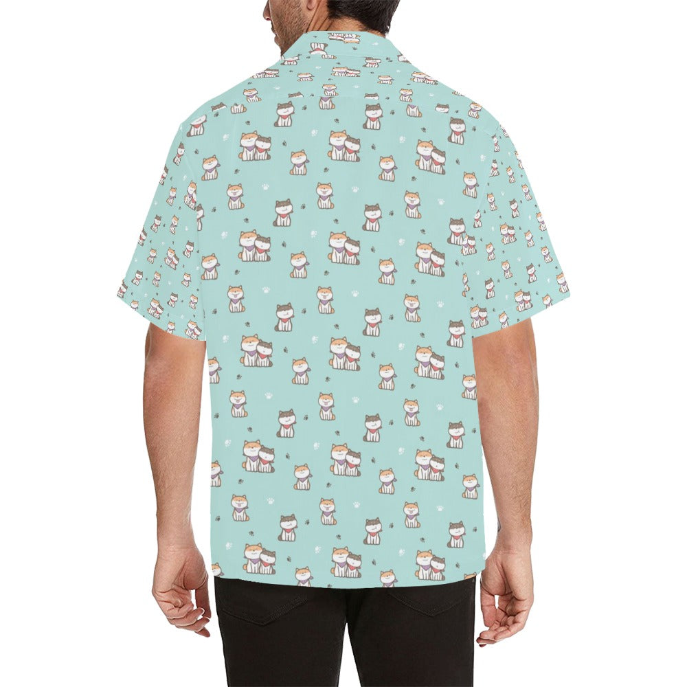 Shiba Inu Print Design LKS302 Men's Hawaiian Shirt