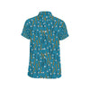 Baseball Pattern Print Design 01 Men's Short Sleeve Button Up Shirt