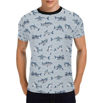 Shark Print Design LKS304 Men's All Over Print T-shirt