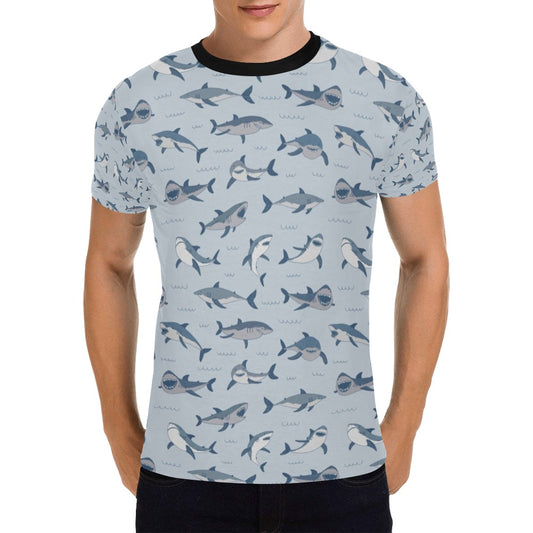 Shark Print Design LKS304 Men's All Over Print T-shirt