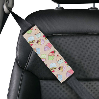 Cupcake Pattern Print Design CP06 Car Seat Belt Cover