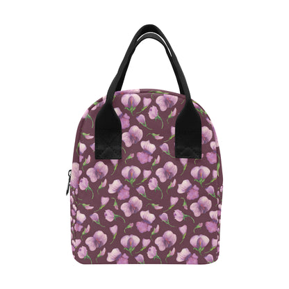 Peony Pattern Print Design PE010 Insulated Lunch Bag