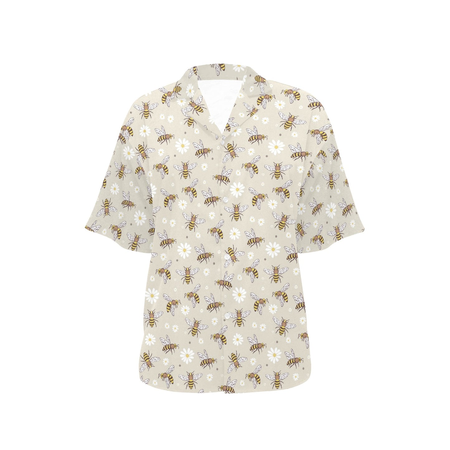 Bee Pattern Print Design 03 Women's Hawaiian Shirt