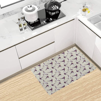 Swallow Bird Pattern Print Design 03 Kitchen Mat