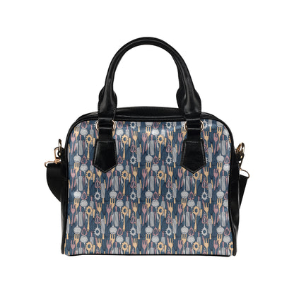 Cooking Kitchen Tools Pattern Print Design 05 Shoulder Handbag