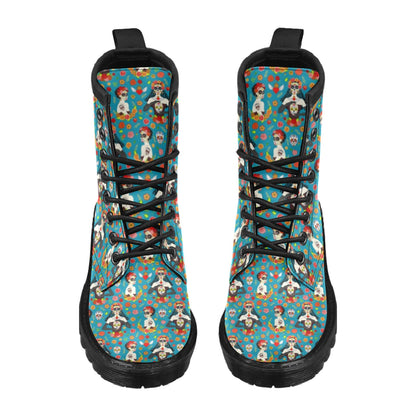 Day of the Dead Old School Girl Design Women's Boots