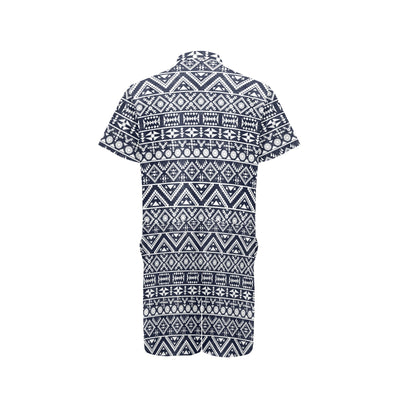 Blue White Tribal Aztec Men's Romper