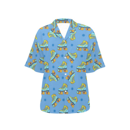 Roller skate Pattern Print Design A04 Women's Hawaiian Shirt