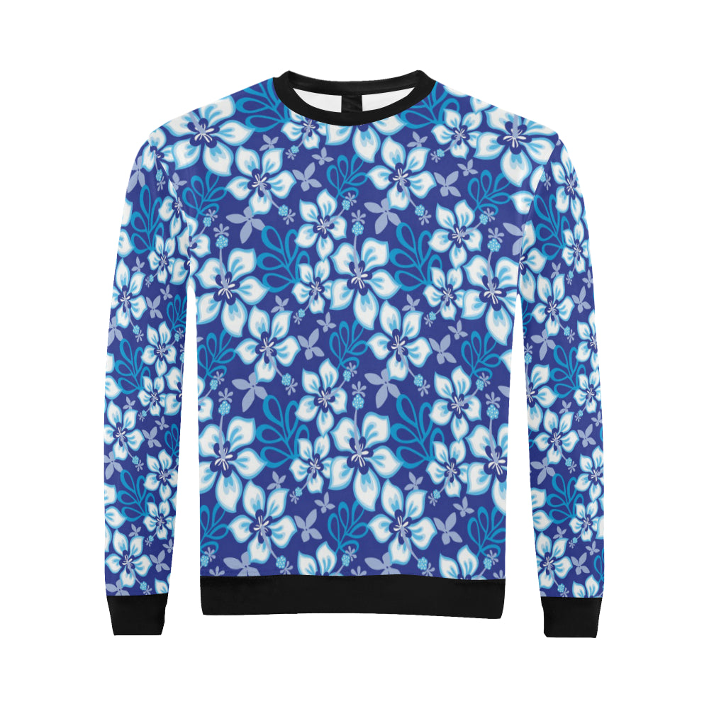Hibiscus Pattern Print Design HB04 Men Long Sleeve Sweatshirt