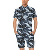 Shark Print Pattern Men's Romper