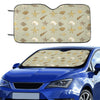 Seashell Beach Print Design LKS303 Car front Windshield Sun Shade